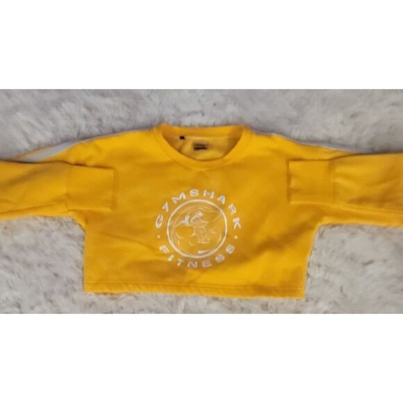 Gymshark Womens Yellow Crop Sweatshirt Size Med Athletic - Picture 4 of 14